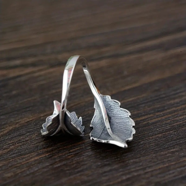 Whispering Leaves Open Ring