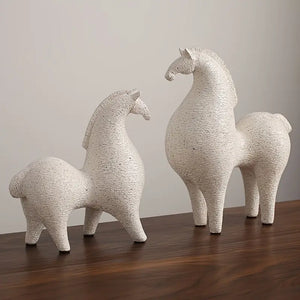 Majestic Stallion Duo – Abstract Horse Sculptures