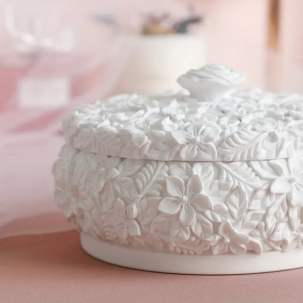 Floral Embossed Jewelry Box