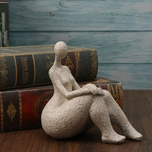 Abstract Grace – Seated Woman Statue