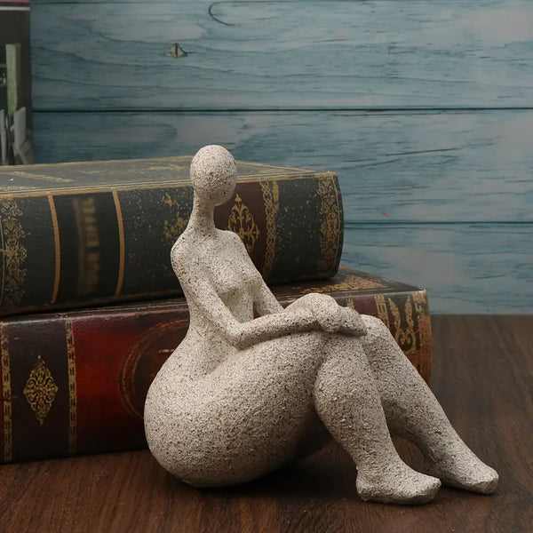 Abstract Grace – Seated Woman Statue