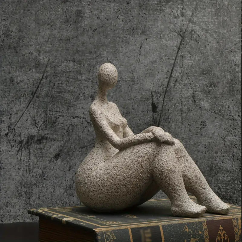 Abstract Grace – Seated Woman Statue