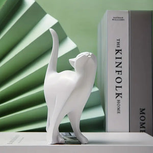 Minimalist Cat Elegance Statue