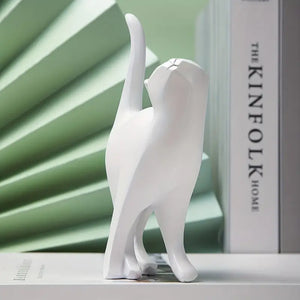 Minimalist Cat Elegance Statue