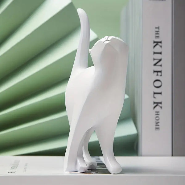 Minimalist Cat Elegance Statue