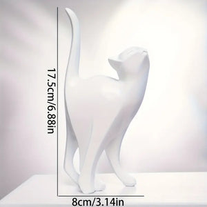 Minimalist Cat Elegance Statue