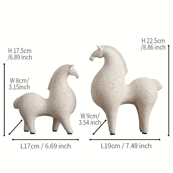 Majestic Stallion Duo – Abstract Horse Sculptures