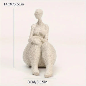 Abstract Grace – Seated Woman Statue