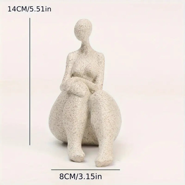 Abstract Grace – Seated Woman Statue