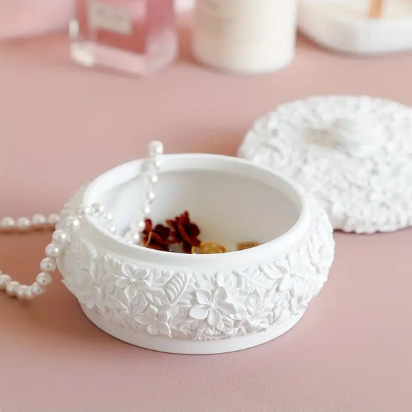 Floral Embossed Jewelry Box
