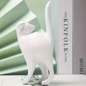 Minimalist Cat Elegance Statue