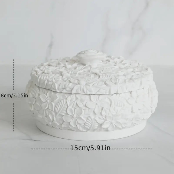 Floral Embossed Jewelry Box