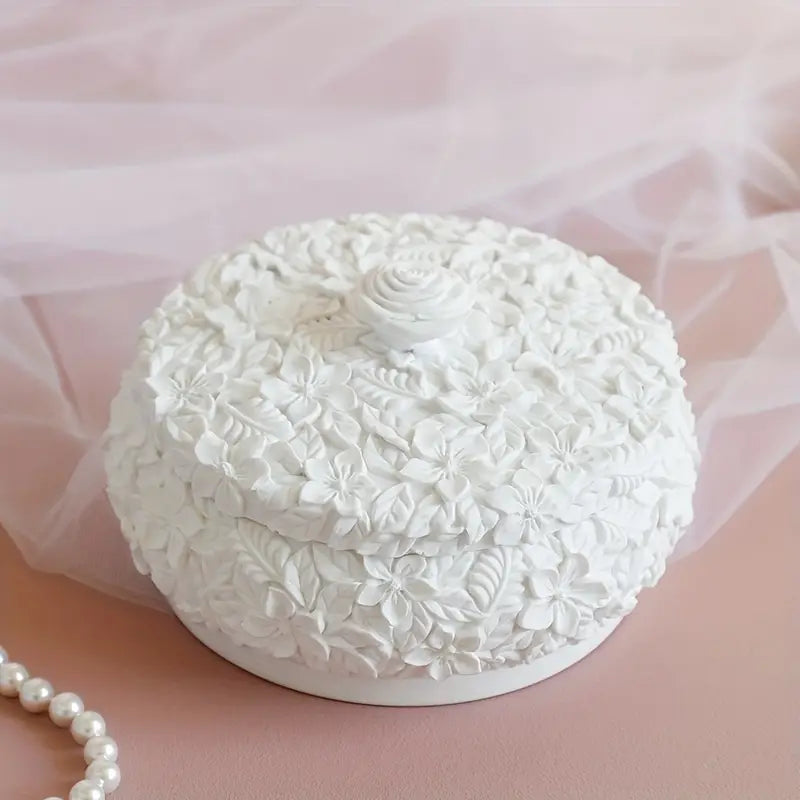 Floral Embossed Jewelry Box