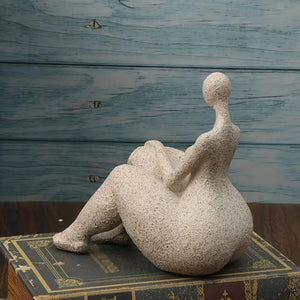 Abstract Grace – Seated Woman Statue