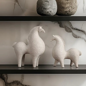 Majestic Stallion Duo – Abstract Horse Sculptures