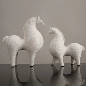 Majestic Stallion Duo – Abstract Horse Sculptures