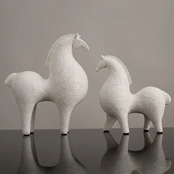 Majestic Stallion Duo – Abstract Horse Sculptures