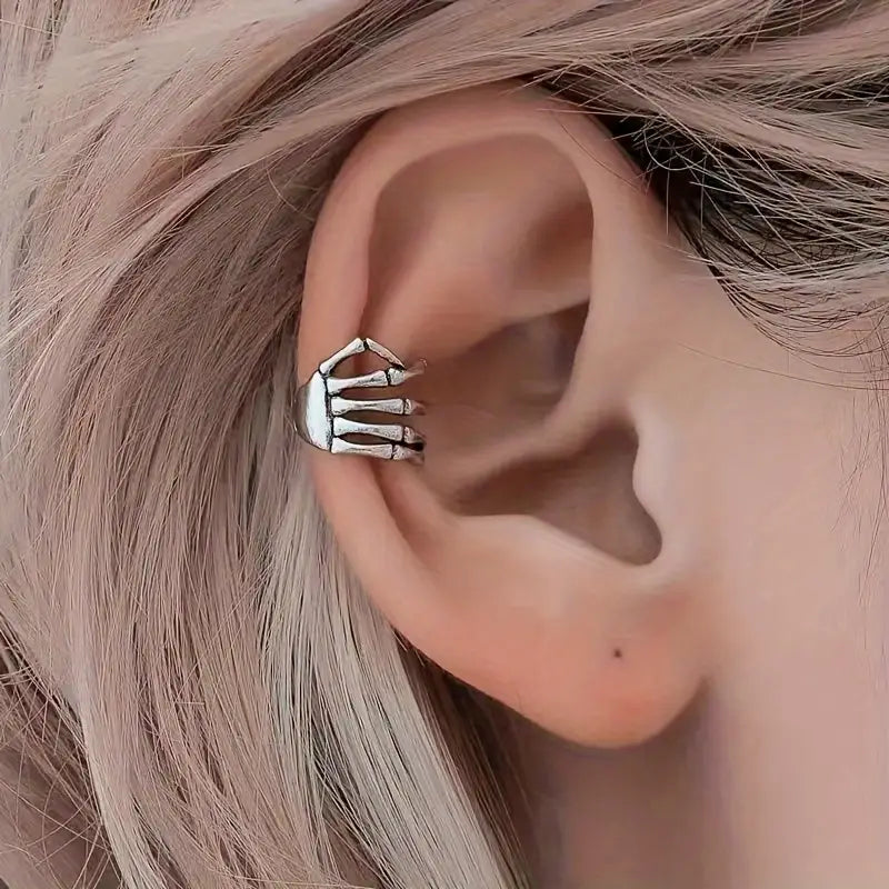 Skeleton Hand Ear Cuff